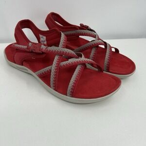 Merrell Womens District Muri Lattice Sandals Size 8 Red Chili Outdoors Comfort